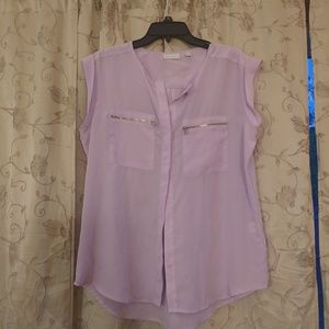 Lavender Button Down Blouse